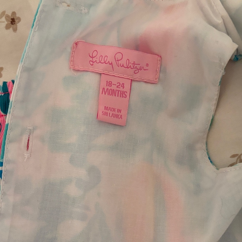 Set of three Lilly Pulitzer Kids Dress Set - Pink, Blue, and Green Delight - Picture 5 of 5
